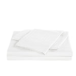 KENSINGTON 1200TC COTTON SHEET SET IN STRIPE-QUEEN - WHITE ABM-202134