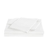 KENSINGTON 1200TC COTTON SHEET SET IN STRIPE-QUEEN - WHITE ABM-202134