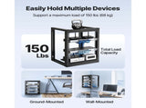 12U Wall Mount Server Rack, 68.04 kg Max Load Capacity, Open Frame Network Rack with 180 Degrees V952-BGSJJ12U18YC9I110001V0