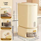 large capacity rice dispenser, measuring cup, time scale, plastic grain storage container, sealed V1102-122-98988-GRA-10L