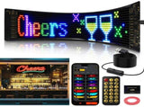 13.7"x4.02" Super Brighter USB 5V Bluetooth Scrolling LED Sign
Flexible Programmable Screen with APP V1107-CS-FNECN35