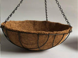 Hanging Basket Flower Pot Half Round Wire Plant Holder with Chain for Porch Garden Balcony V1294-YM0716-3117220143213