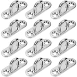 12 Pcs Platine Oeil STAINLESS M5 Ancrage 304 Hook Oeillet Plaque a Rectangulaire Hooks of Plafond V1237-MS-626-206