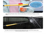Yellow and Black Rotating Car Washing Brush with Foam Sprayer, High-Pressure Cleaning Tool, 5m Hose V888-ELOSUNG17400