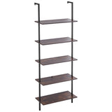 VEVOR Industrial Square Pipe Shelf 5 Tier 64x30x182.5cm Wall-Mount for Bedroom V952-JSGZWJFGHMBHOYOVAV0