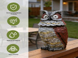 Owl Garden Statues Garden Decor LED Light,Outdoor Statues Garden Decor for Outside,Realistic V1366-AZ2-W-13821