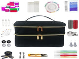 Double-Layer Sewing Bag Accessories Organizer, Large Sewing Supplies Storage for Tools Kit, Thread, V1192-AZ-W-0243