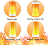 2 sets of Acsery LED flame lamps with remote control. USB rechargeable flame effect V1188-ZXY-117-0072