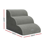 i.Pet Dog Ramp Steps Foam 3 Tier Pet Stairs For Bed Sofa Car Portable Indoor FDR-D-FOAM-3T-GR