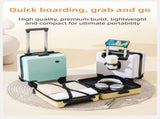 Black 14 Inch Lightweight Carry-on Luggage for heights under 1.6m - Underseat & Overhead Cabin V888-ELOSUNG42791