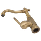 Bathroom Sink Faucet Antique Brass Vanity Mixer Faucet Tap Heightening Single Handle Wash Basin Tap V1294-YM0626-3112220094211
