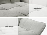 Artiss Armchair Lounge Chair Accent Chairs Sofa Linen Fabric Cushion Seat Grey UPHO-B-ARM06-FB-GY