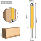 4 Pcs Profession Flush Trim Router Bit Set Bearing 8mm Shaft 12.7mm For Edging Copying Woodworking V1107-146-36910