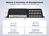 1U Server Rack, 4 PCS, 22.68 kg Max Load-Bearing Vented Cantilever, Wall Mount or Rack Mount V952-FWQJJGB4J1U1MWT05001V0