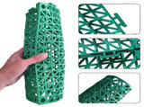 6 Pack Modular Interlocking Cushion Rubber Mat Floor Tile Mats Drain Pool Patio Balcony Yard Pet V1370-AZ4-06340