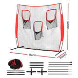 Everfit 1.8m Football Soccer Net Portable Goal Net Training 3 Target Zone PN-S038-RD