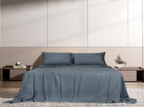 Dreamz 4pcs Double Size 100% Bamboo Bed Sheet Set in Charcoal Colour BED1016-D-CH
