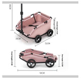 Pink Foldable Pet Travel Wagon for Small Dogs - Lightweight and Portable V888-ELOSUNG15346