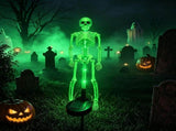 Solar Skeleton Lamp Yard Stake Halloween Decorations Garden Light, 28'' Glow Bones Figurine LED V1107-124-9942218-GRN-2PACK