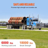 VEVOR Winch Straps, 10.2 cm x 9.1 m, 2.7T Load Capacity, 8.2T Breaking Strength, Truck Straps with V952-PGJPDHS4INCH3T7LFV0