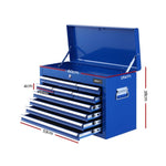 Giantz 10 Drawer Tool Box Cabinet Chest Toolbox Storage Garage Organiser Blue TB-10DR-CHEST-BL