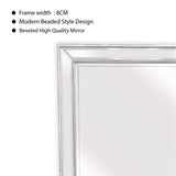 White Beaded Framed Mirror - Free Standing 50cm x 170cm V292-MIRR-BDD014