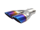Inlet Dual Exhaust Muffler ,Chrome Exhaust ,Universal Bolt-On Double Tube Exhaust Muffler V1192-AZ-W-3181
