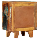 Hand Carved Bedside Cabinet 40x30x50 Cm Solid Reclaimed Wood 43_247911
