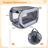 Dog Travel Crate Foldable Pop Up Dog Crate with Storage Bag 37"21"21" Travel Pet Kennel Small Dog V1369-AZ3-W-08646