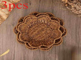 Floral Rattan-Look Woven Storage 3-Piece Set Eco-Friendly PP Material, Hand-Woven, One V1232-MHK-SJT-001