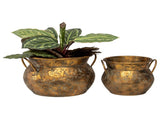 Set 2 Antique Lustre Pots 37cm V637-19699POT