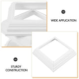 White Vinyl Fence Post Skirt Protective Cover 4pcs V1366-AZ2-W-20481