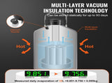 Liquid Nitrogen Tank, 10 L Aluminum Alloy Liquid Nitrogen Container, LN2 Tank Dewar with 6 Canisters V952-CZXYDG10L000IEX2HV0