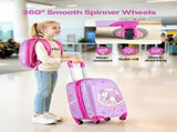 Kids Luggage Set, 2 Piece, 45.7 cm Hardside Rolling Wheels Suitcase with Hard-Shell Backpack, V952-2JTETXLX2PCS9S1IW001V0