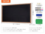 35"x46" Rustic Wood Framed Chalkboard Wall Hanging Magnetic Wedding Sign V952-BG3546INCHMDFSHWLV0