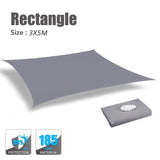 UV Protective Waterproof Sun Sail 1 Piece, 3x5M, Gray for Garden Terrace Pool and Camping V1188-MS-325-0990