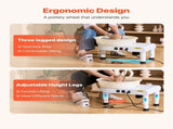 Pottery Wheel, 35 cm Ceramic Wheel Forming Machine, 60-300 RPM Speed Foot Pedal, V952-PDSLPJ36CMBSL9JGJV3