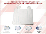 4 x 1 tonne FIBC Polypropylene UV Rated Builder / Bulk / Landscape Bags V63-827771
