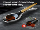 Gourmet Easy Break Proof Spoon Rest, Stainless Steel Spoon Holder, Spoon Rest for Stove Top V1376-SPOONR