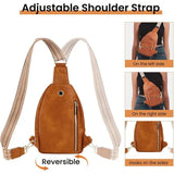 Faux Leather Shoulder Bag for Women with Two Compartments and Anti Theft Pocket, Adjustable Strap, V1237-MS-912-207