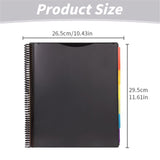 Spiral Binder Project Organizer - 6/12 Pockets with Assorted Tabs, Tear Poly Material, 1/3 Cut Tabs, V1189-LWWAL-20260401-05794