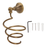 Hair Dryer Holder Wall Mounted Copper Hair Dryer Storage Rack Holder Spiral Hair Care Tools Hanger V1294-YM0901-3112230057211