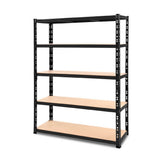 Giantz 1.8M Garage Shelving Warehouse Rack Pallet Racking Storage Shelve Black WR-E-12X18-BK