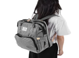 Backpack Multifunctional Foldable Large Capacity Baby Diaper Storage Bag for TravelLight Grey V1294-YM0523-3117210159812