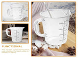 8-Piece Set Measuring Cups with Scale, Thickened Clear Plastic Graduated Cups for Kitchen, , Baking V1370-AZ4-16061