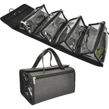 Large Capacity Hanging Eco Polyester Travel Toiletry Bag Makeup Cosmetic Bag 4-in-1 Roll-Up Make Up V1366-AZ2-W-05927