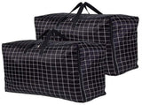 2Pcs Bedding Storage Bag Rectangular Oxford Cloth Black and White ped for Adults V1366-AZ2-W-13486