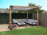 Roof Pergola Gazebo Shed Matte Black Steel Brackets DIY Kits V63-847741