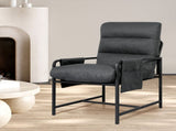 Levede Metal Framed Lounge Chair Linen in Dark Grey CH1150-DG