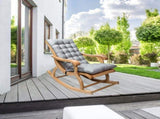 Suede Sun Lounger Chair Cushions Non Slip Rocking Chair Cushion Garden Recliner Quilted Thick Padded V1294-YM0717-10192564